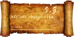 Vásárhelyi Zita névjegykártya