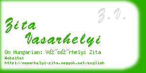 zita vasarhelyi business card